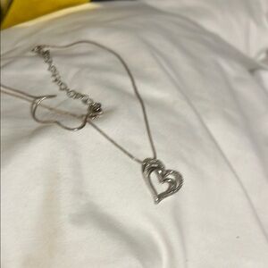 Italian Sunstone Imports Elegant 925 Silver Heart Necklace